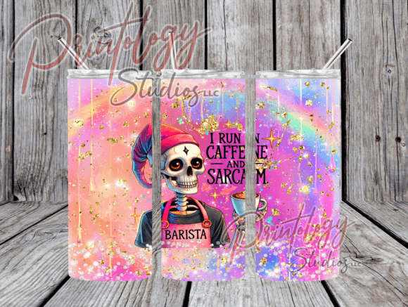 Caffeine & Sarcasm: The Ultimate Tumbler Wrap Design