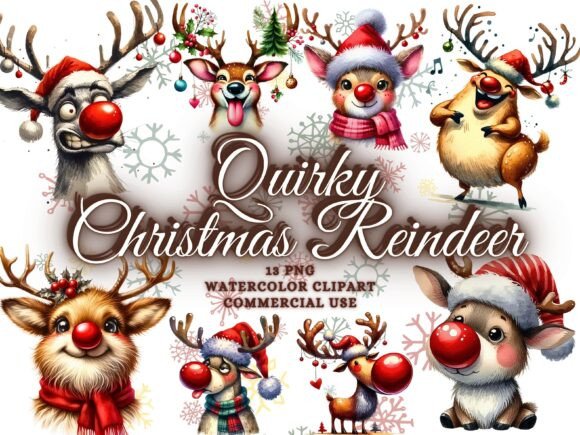 Christmas Reindeer PNG Clipart: A Festive Design Asset