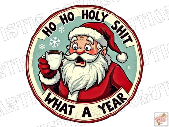 Funny Christmas Png: Cute Santa for Commercial Design