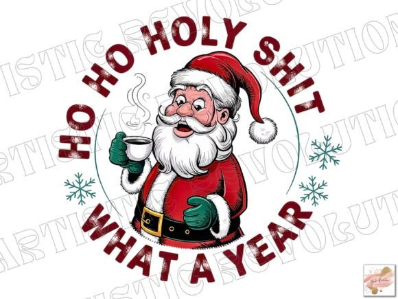 Funny Christmas PNG: Cute Santa Shirt Graphic for Creative Projects