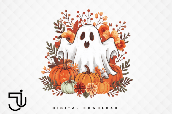 Ghost Pumpkin Fall Autumn Halloween PNG: Elevate Your Seasonal Designs