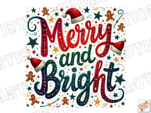 Merry and Bright PNG: Elevate Your Holiday Designs
